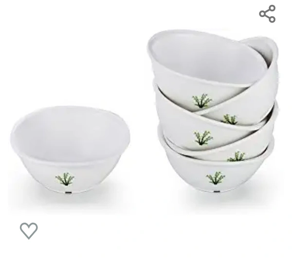 Signoraware Plastic Serving Bowl - 220 ml, Set of 6, WhiteAmazon'sChoicefor "small bowls set