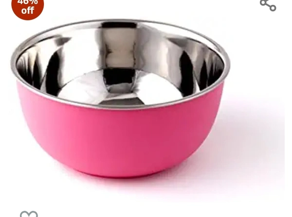 Bowl Fiery Stainless Steel and Plastic Solid Microwave Safe Bowls (Multicolour, 14cm) - 6 Pieces Set46%off
