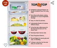 TOPMTOP Microwave Bowl, Bowl Sets, Bowl, Serving Bowl, Stainless Steel Serving Bowls, Microwave Oven Bowl, Kitchen Accessories Items, Kitchen Storage,(Each Bowl 450ml) Pack of 6, Red