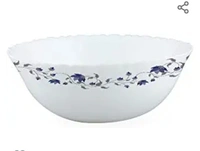 Larah by BOROSIL Opalware Floral Pudding Set - 7 Pieces, White