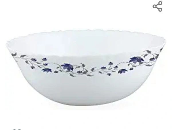 Larah by BOROSIL Opalware Floral Pudding Set - 7 Pieces, White