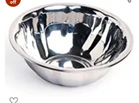 Embassy Stainless Steel Curve Light-Weight Mixing Bowl, Size 1, Pack of 6, 700 ml, 17 cms (Bowls for Storing, Serving; Ideal for Gifting, Thinner Gauge)Amazon'sChoicefor "stainless steel