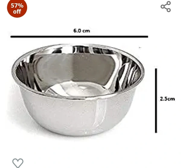 Vessel Crew Stainless Steel Chatni/Pickle Katori Bowl Set of 24pcs57%off