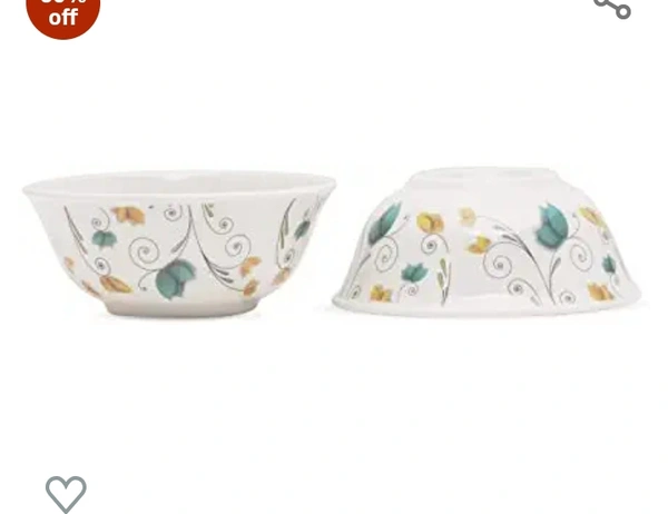 Bataniya Melamine Floral Designer Round Shape Unbreakable Snacks Bowl Set of 6 Piece, 4 inch60%off