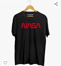Toodlegram Plus Sizes Collection, NASA Red Unisex T-Shirt (Black, L-7XL)