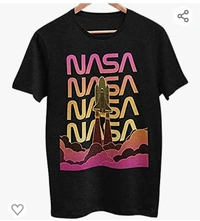 PdlPrint Men's Regular Fit Retro NASA Logo, Vintage NASA, Space Graphic Printed T-Shirt