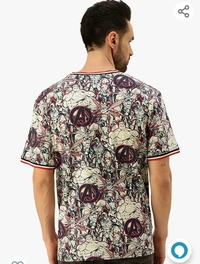 Verido Veirdo Marvel Doodle Me Strong- Marvel Avengers- Original Marvel Tee Avengers Printed Oversize | Loose Fit Half Sleeves T-Shirt for Mens/Boys
