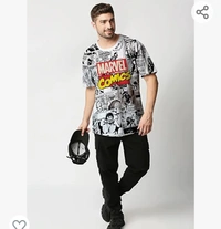 Wear Your Opinion Official Marvel Merchandise Men's Premium French Terry Oversize Loose Fit Tshirt (Baggy Style) - M. L. XL. XXL, 40.42.44.46