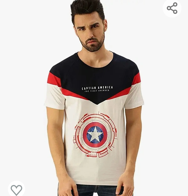 Verido Veirdo Marvel Pride - Original Marvel Printed Regular Fit Half Sleeves T-Shirt for Men White Colour