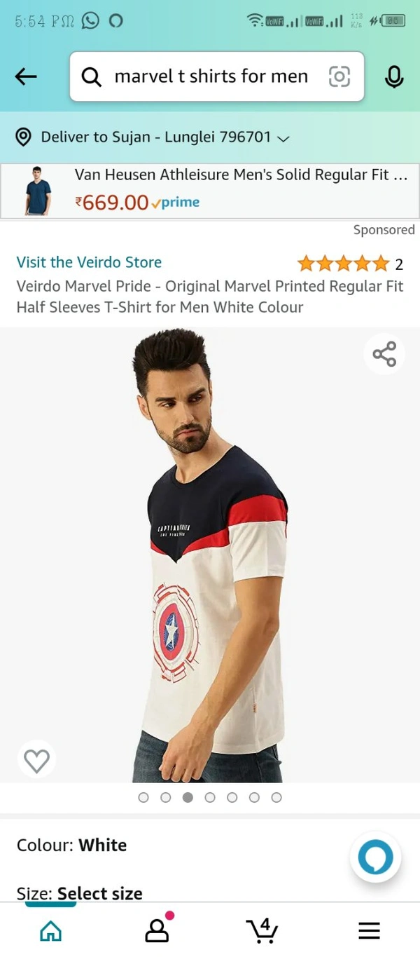 Verido Veirdo Marvel Pride - Original Marvel Printed Regular Fit Half Sleeves T-Shirt for Men White Colour