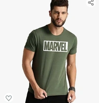 Organic Chics Round Neck Half Sleeve Marvel Graphic Printed Men's T-Shirt