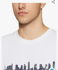 Van Heusen Athleisure Men's Printed Regular fit T-Shirt (IHTS1LWH60096_White S)