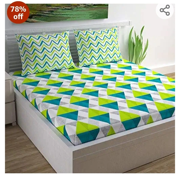 Divine Casa 100% Cotton Geometric Print Mix N Match Bedsheet for Double Bed (Multicolour)Amazon'sChoicefor "double bedsheet cotton