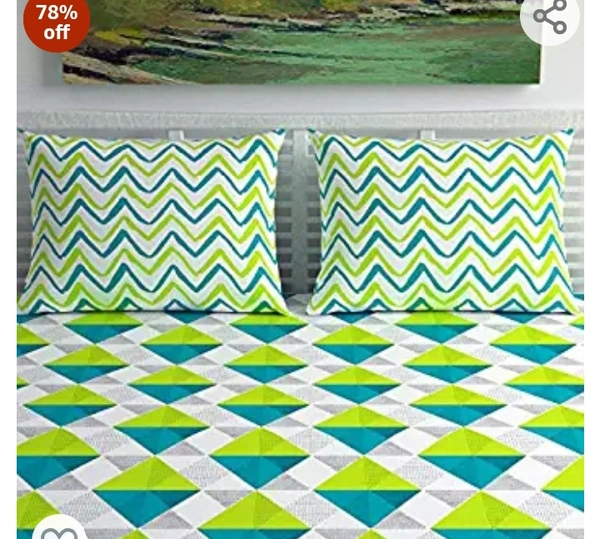 Divine Casa 100% Cotton Geometric Print Mix N Match Bedsheet for Double Bed (Multicolour)Amazon'sChoicefor "double bedsheet cotton