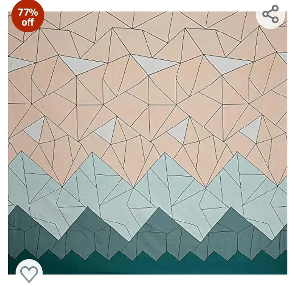 Homestyle HOME STYLE Cotton Feel Glace Cotton Elastic Fitted Printed King Size Double Bed Bedsheet with 2 Pillow Cover(72"x78",Pastel Green)#1 Best Seller in Fitted Bedsheets