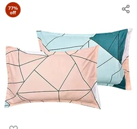 Homestyle HOME STYLE Cotton Feel Glace Cotton Elastic Fitted Printed King Size Double Bed Bedsheet with 2 Pillow Cover(72"x78",Pastel Green)#1 Best Seller in Fitted Bedsheets