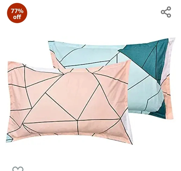 Homestyle HOME STYLE Cotton Feel Glace Cotton Elastic Fitted Printed King Size Double Bed Bedsheet with 2 Pillow Cover(72"x78",Pastel Green)#1 Best Seller in Fitted Bedsheets