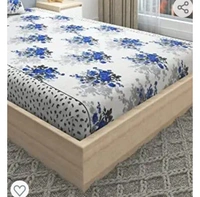 Ivaz IVAZA Premium Double Bedsheet with 2 Pillow Covers - 160 TC Supersoft Glace Cotton - Breathable & Wrinkle Free - 3 Pcs Set (Single, Multicolor)