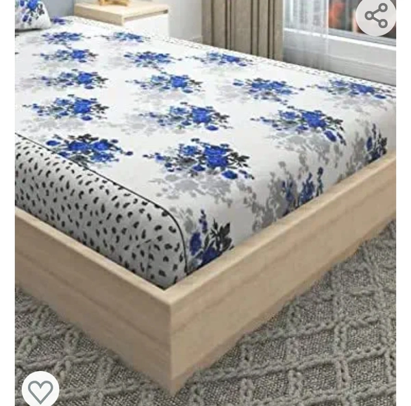 Ivaz IVAZA Premium Double Bedsheet with 2 Pillow Covers - 160 TC Supersoft Glace Cotton - Breathable & Wrinkle Free - 3 Pcs Set (Single, Multicolor)