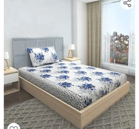 Ivaz IVAZA Premium Double Bedsheet with 2 Pillow Covers - 160 TC Supersoft Glace Cotton - Breathable & Wrinkle Free - 3 Pcs Set (Single, Multicolor)