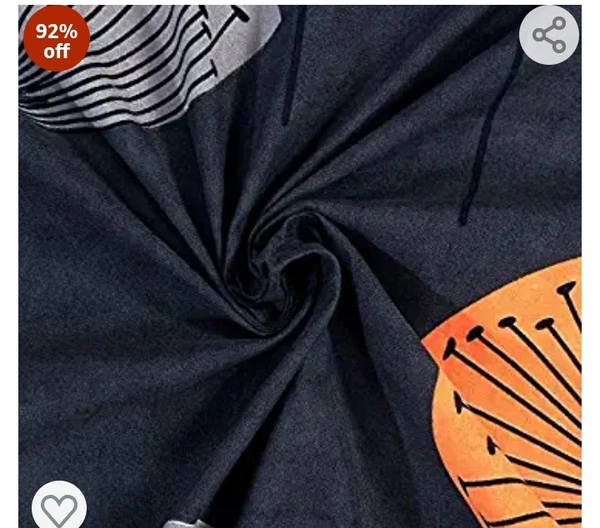 Adegia ADEGIA Offered 200TC Glace Cotton Single Bedsheet Pack of 1 bedsheet with 1 Pillow Cover Orange Chakri92%off
