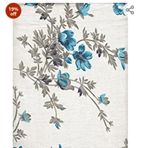 Huseland Huesland by Ahmedabad Cotton 144 TC Cotton King Size Bedsheet with 2 Pillow Covers - White, Blue(9ft x 9ft)Amazon'sChoicefor "9x9 