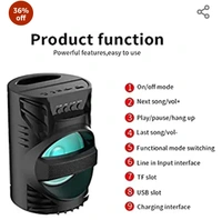 SYN SONS Bluetooth Speaker with Mic LZ-4104 USB Port Support, Memory Card Slot, AUX Input, On/Off Button & Charging Port, Mega Bass Bluetooth Party Speaker