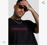 Leduio 104LEOTUDE Cotton Blend Half Sleeve Back Print Oversized T-Shirts for Men - M. L. XL. XXL, M. L. XL. XXL