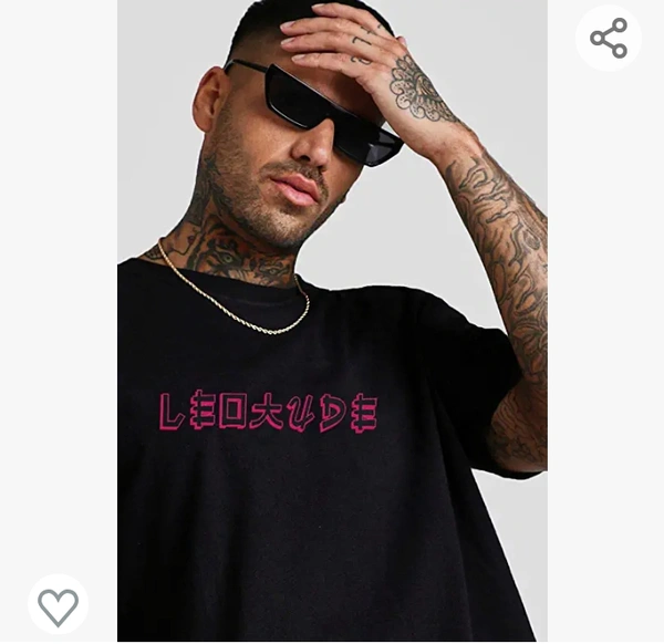 Leduio 104LEOTUDE Cotton Blend Half Sleeve Back Print Oversized T-Shirts for Men - M. L. XL. XXL, M. L. XL. XXL