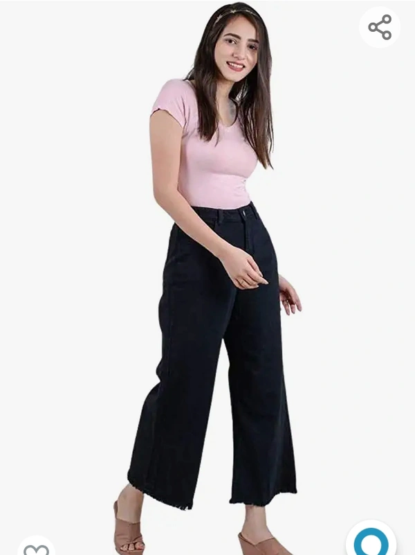 Freekain FREAKINS Relaxed Wide Leg Jeans for Women & Girls - M. L. XL. XXL