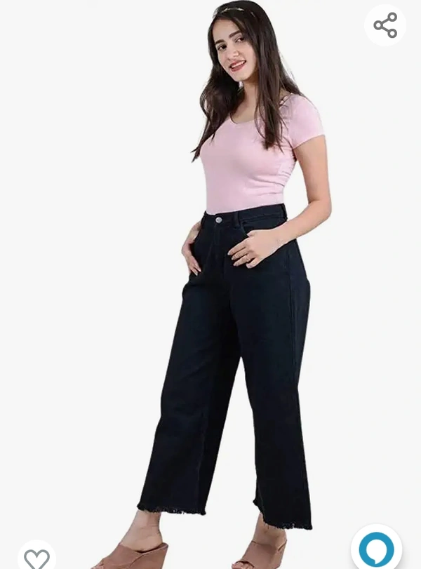 Freekain FREAKINS Relaxed Wide Leg Jeans for Women & Girls - M. L. XL. XXL