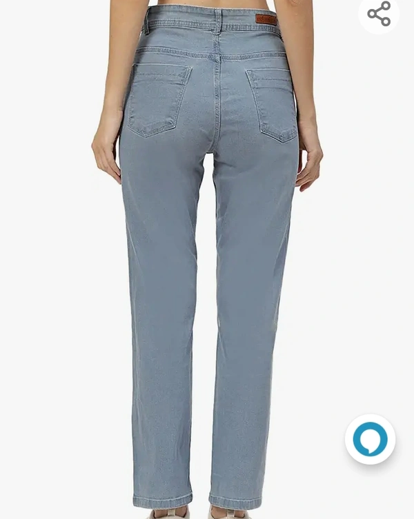 138Parish 138PARIS HAMILTON Womens/Girls High Waist Straight fit Stretchable Denim Jeans Relaxed Fit - M. L. XL. XXL