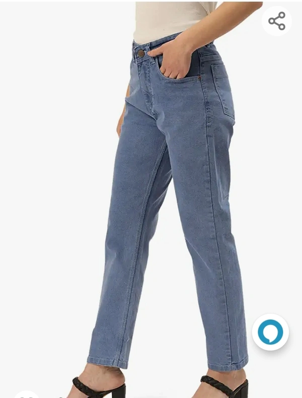 138PARIS HAMILTON Womens/Girls High Waist Straight fit Stretchable Denim Jeans Relaxed Fit - M.Vl. XL. XXL