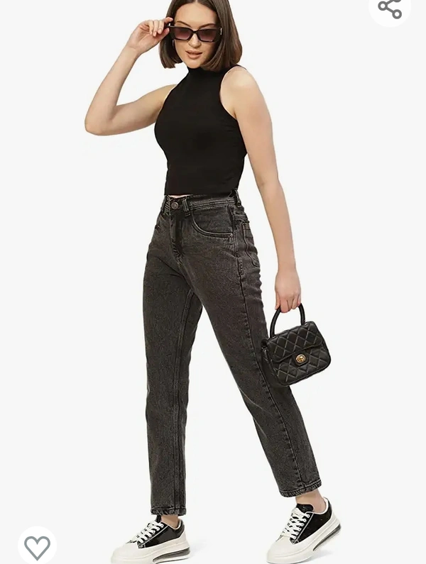 138PARIS HAMILTON Womens/Girls High Waist Straight fit Stretchable Denim Jeans Relaxed Fit - M. L. XL. XXL
