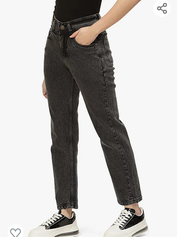 138PARIS HAMILTON Womens/Girls High Waist Straight fit Stretchable Denim Jeans Relaxed Fit - M. L. XL. XXL