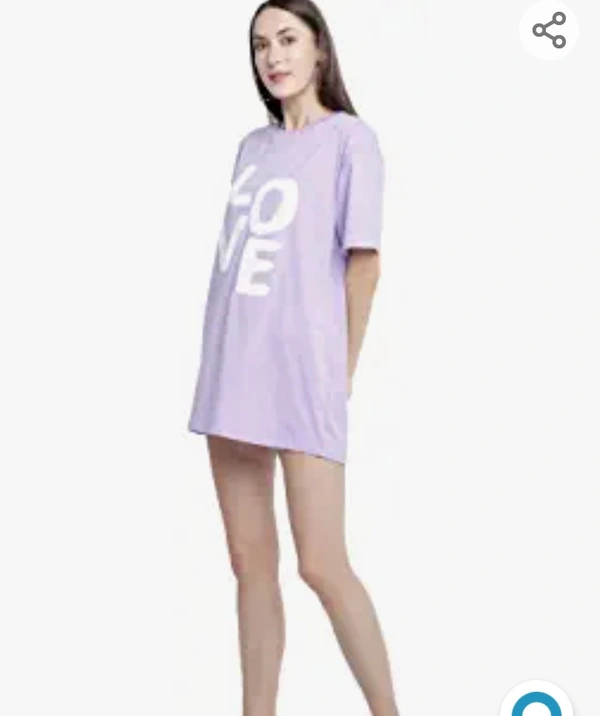 Blanced BLANCD Women's Pure Cotton Casual Oversized Round Neck Drop Shoulder Slogan Print Love Short Sleeve Summer Tshirt - M. L. XL. XXL