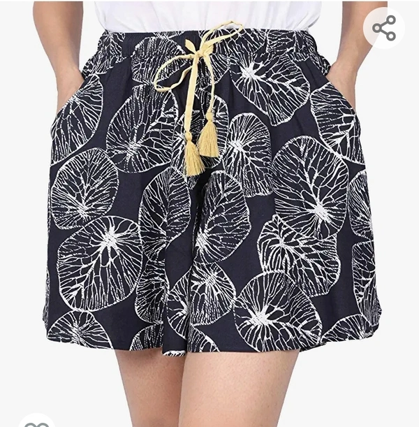 Stories STORIES Women's Viscose Printed Culotte Shorts - M. L. XL. XXL