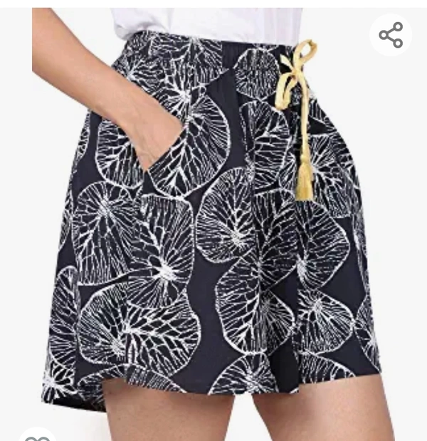 Stories STORIES Women's Viscose Printed Culotte Shorts - M. L. XL. XXL