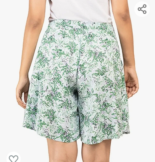 STORIES Women's Viscose Printed Culotte Shorts - M. L. XL. XXL