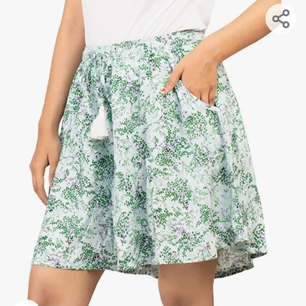 STORIES Women's Viscose Printed Culotte Shorts - M. L. XL. XXL