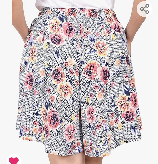 Stories STORIES Women's Viscose Printed Culotte Shorts - M. L. XL. XXL