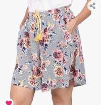Stories STORIES Women's Viscose Printed Culotte Shorts - M. L. XL. XXL