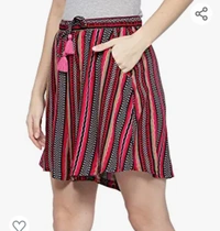 Tredny STORIES Women's Viscose Printed Culotte Shorts - M. L. XL. XXL