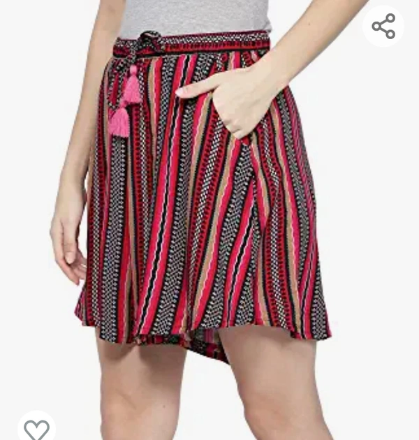 Tredny STORIES Women's Viscose Printed Culotte Shorts - M. L. XL. XXL