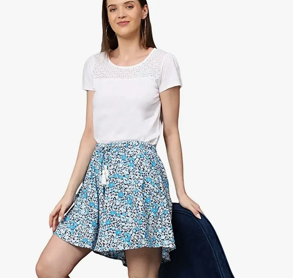 Pisos STORIES Women's Viscose Printed Culotte Shorts - M. L. XL. XXL
