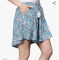 Pisos STORIES Women's Viscose Printed Culotte Shorts - M. L. XL. XXL