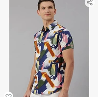 Dennishling Dennis Lingo Men's Aztec Slim Fit Cotton Casual Shirt - M. L. XL. XXL