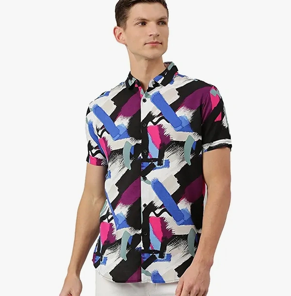 Dennishling. Dennis Lingo Men's Aztec Slim Fit Cotton Casual Shirt - M. L. XL. XXL