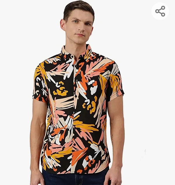 Denisling Dennis Lingo Men's Aztec Slim Fit Cotton Casual Shirt - M. L. XL. XXL