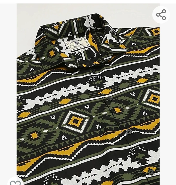 Denisslinf Dennis Lingo Men's Aztec Slim Fit Cotton Casual Shirt - M. L. XL. XXL